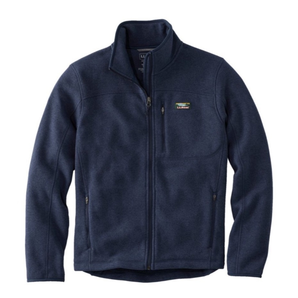L.L. Bean Men's Deep Blue Zip-Up Sweater